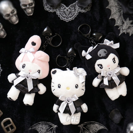 Sanrio Black Heart Bag Charm 8cm -  My Melody