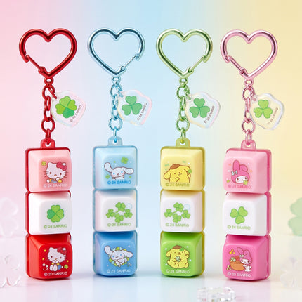 Sanrio Characters Lucky Clover Keycap Keyring 3-Piece, Random