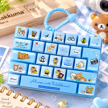 Rilakkuma 26-Key Keyboard Keyring - Blue