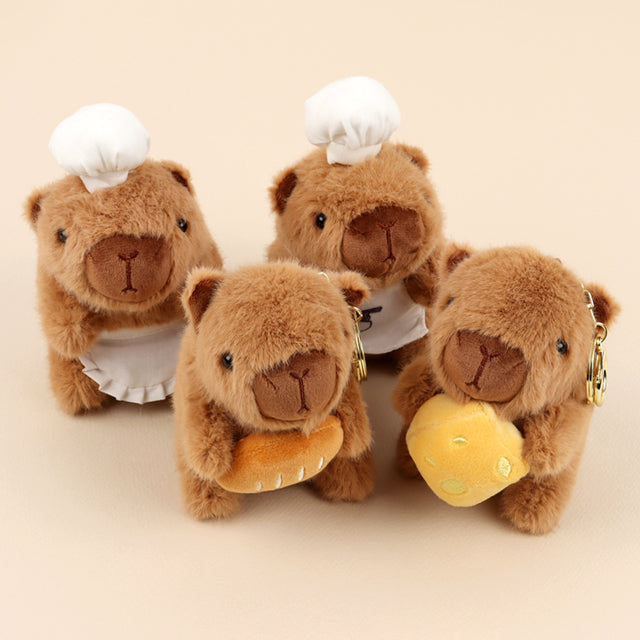 Bakery Capybara Plush Keyring, Random