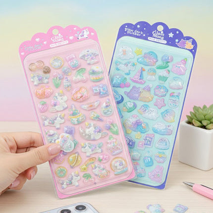 Glassmong 3D Bubble Glow-in-the-Dark Stickers - Twinkle Pony