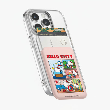 Hello Kitty Cartoon Magsafe Card Slot (Matte) - Coral