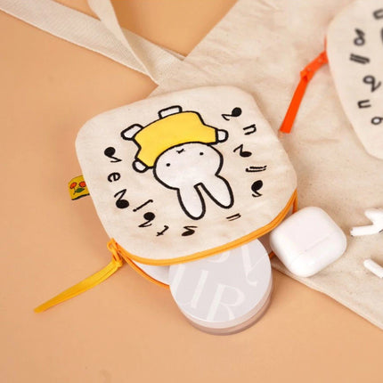 Miffy Embroidered Pouch - Yellow