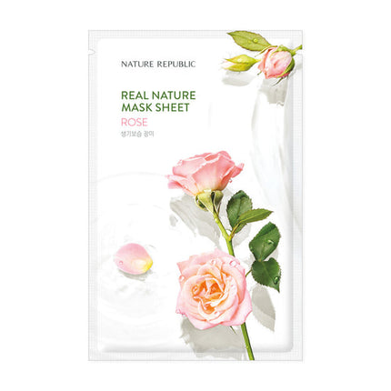 [Nature Republic] (EU) Real Nature Mask Sheet/ Rose 23ml (SALE)
