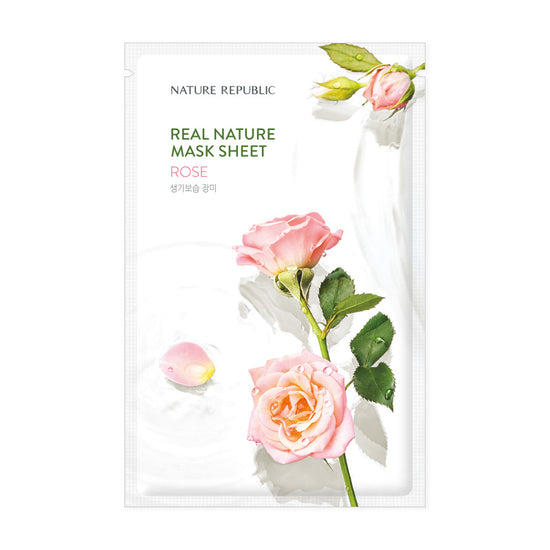 [Nature Republic] (EU) Real Nature Mask Sheet/ Rose 23ml (SALE)