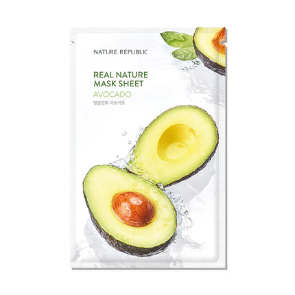 [Nature Republic] (EU) Real Nature Mask Sheet/ Avocado 23ml (SALE)
