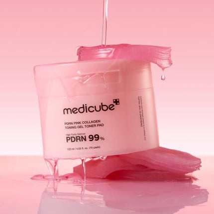 [Medicube] PDRN PINK COLLAGEN TONING GEL TONER PAD 70ea