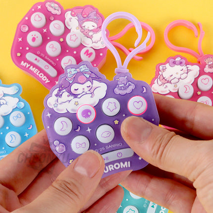 Sanrio Characters Push Bang Game Keyring_Kuromi