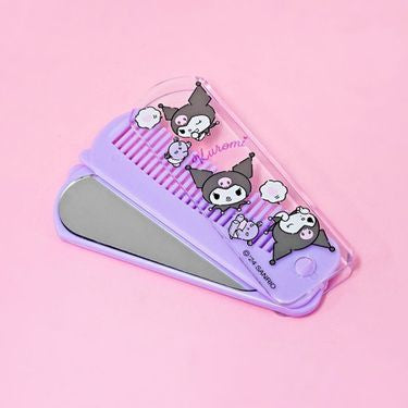 Sanrio Folding Comb and Mirror Set - Kuromi