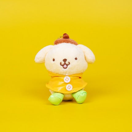 Sanrio Rain Coat Keychain 13cm - Pompompurin