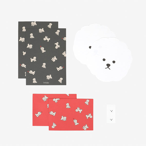 Shape card - 01 Downy bichon