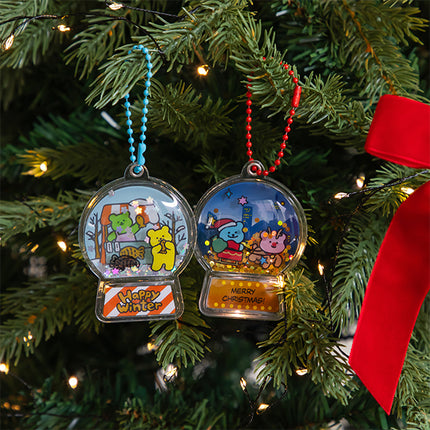 Soft glitter water key ring(winter) - 01 Christmas