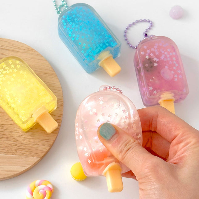 Sparkling Ice Cream Squishy Keyring, Random