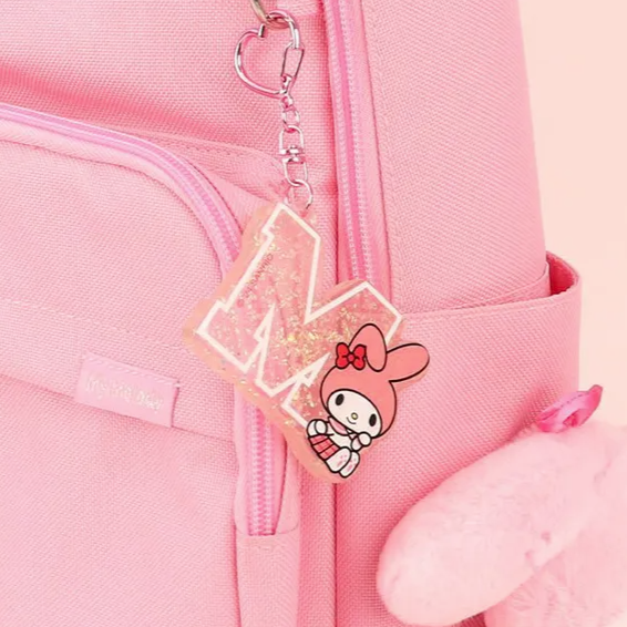 Sanrio Initial Glossy Keyring_My Melody