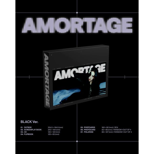 JISOO - Mini Album [AMORTAGE] DELUXE EDITION (PURPLE Ver. / BLACK Ver.)